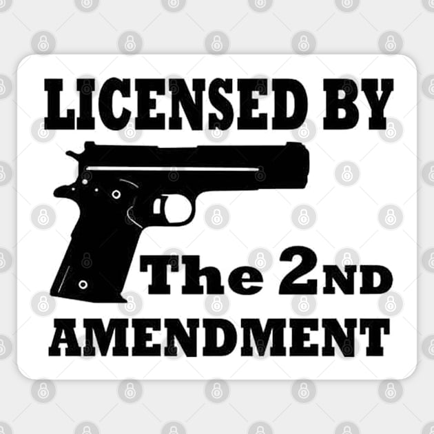 Licensed by the 2nd Amendment Sticker by  The best hard hat stickers 